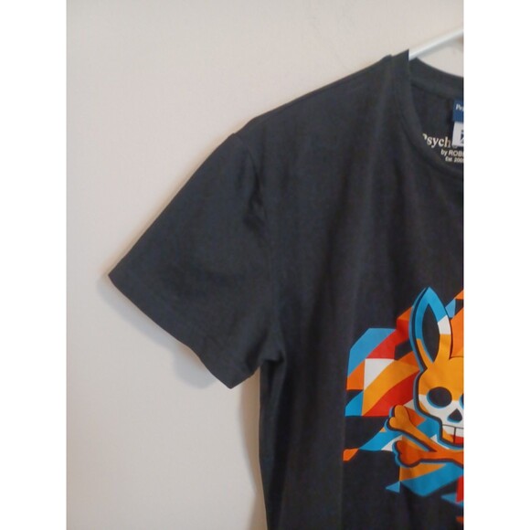 Vtg Psycho Bunny Graphic T Shirt M Black Shortsleeve Skull Bones Godley Skater - Picture 5 of 8